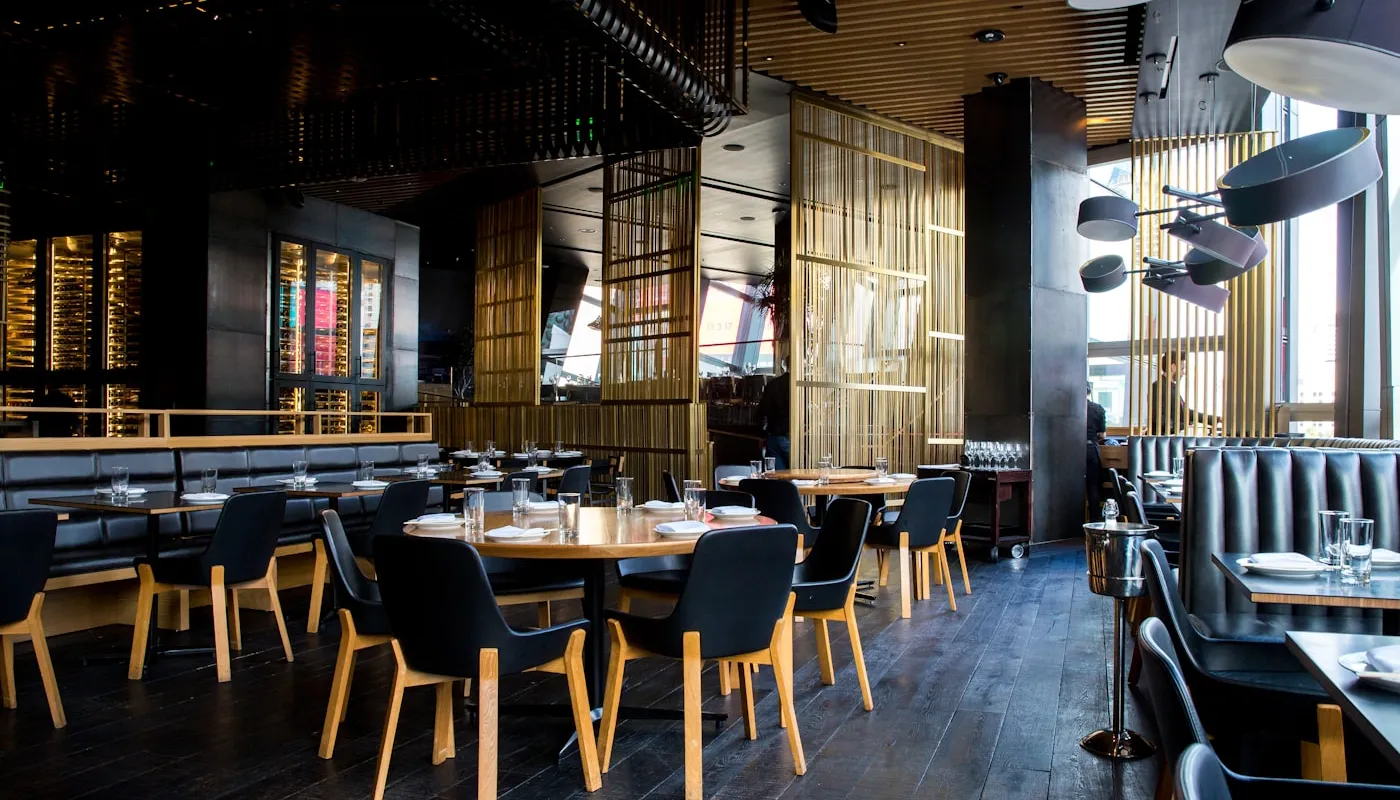 Restaurant dining room ready for guests