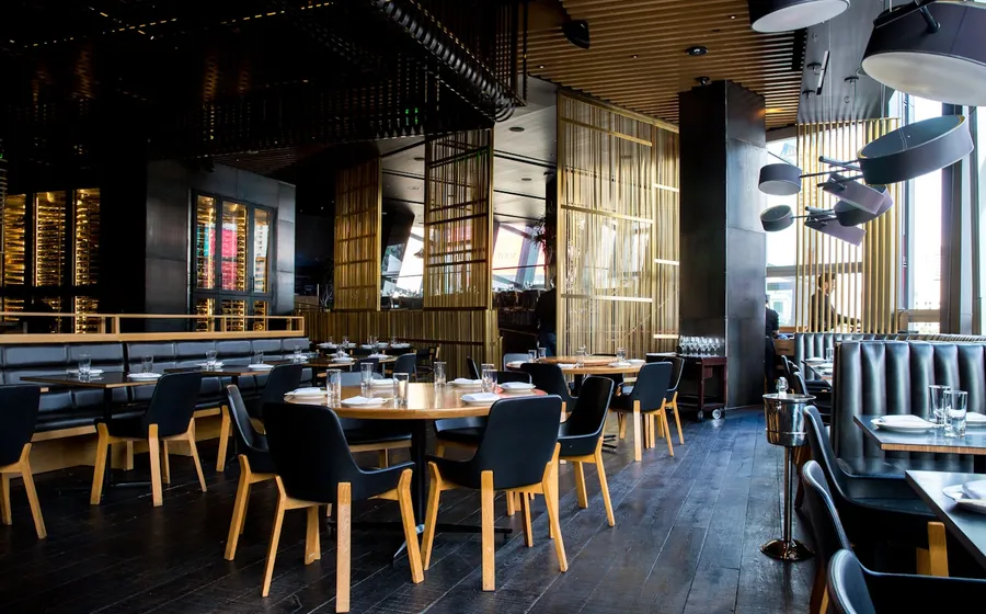 Restaurant dining room ready for guests